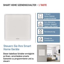 GoSmart Portabler Szenenschalter IP-2001ZW, ZigBee 3.0, 1 Taste