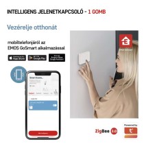 GoSmart Okos hordozható 1 funkciós szcenárió kapcsoló IP-2001ZW, ZigBee 3.0