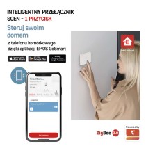GoSmart Przełącznik scen IP-2001ZW, ZigBee 3.0, jednoprzyciskowy