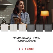 GoSmart Okos hordozható 1 funkciós szcenárió kapcsoló IP-2001ZW, ZigBee 3.0