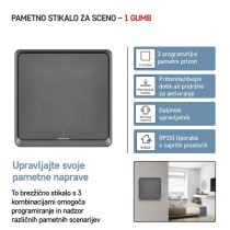 GoSmart Prenosno scensko stikalo IP-2001ZB, ZigBee 3.0, 1 gumb
