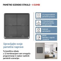 GoSmart Prenosno scensko stikalo IP-2004ZB, ZigBee 3.0, 4 gumbi