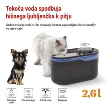 Pet Care napajalnik za hišne ljubljenčke, 2,6 l, siv