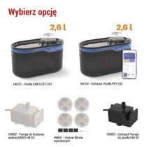 Poidło Pet Care, 2,6 l, szare