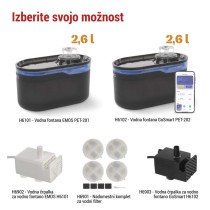 GoSmart napajalnik za hišne ljubljenčke Pet Care, 2,6 l, siv, Wi-Fi