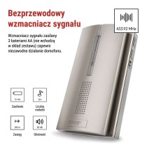 Bezprzewodowy wzmacniacz sygnału do dzwonków P5760N i P5763N, 3× AA
