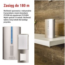 Bezprzewodowy wzmacniacz sygnału do dzwonków P5760N i P5763N, 3× AA