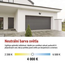 LED reflektor VISIO, 30 W, černý, neutrální bílá