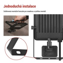 LED reflektor VISIO s pohybovým čidlem, 30 W, černý, neutrální bílá