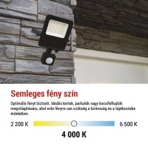 EMOS VISIO LED reflektor 30 W mozgásérzékelővel IP54 term. fehér