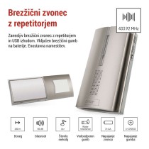 Brezžični hišni zvonec P5763N, 3× AA, možna razširitev signala