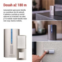 Domový bezdrôtový zvonček P5763N na 3× AA, možnosť predĺženia signálu