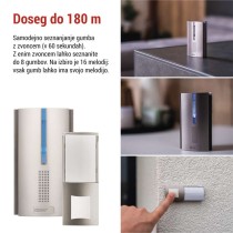 Brezžični hišni zvonec P5763N, 3× AA, možna razširitev signala