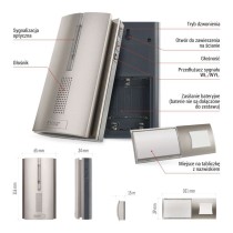 Dzwonek bezprzewodowy DC, 3× AA, repeater