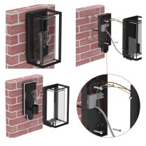 Vrtna stenska svetilka MALVA s PIR senzorjem,  13 x 12,5 x 28 cm, 1 x E27, 15 W