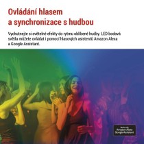 GoSmart LED bodové svítidlo – řetěz 255 cm, 12 dílů, 7 W, RGBIC+CCT, stmívatelné, WiFi