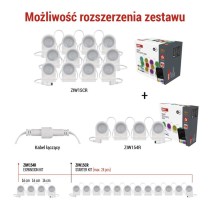 GoSmart Oświetlenie punktowe LED RGB IC + CCT, 255 cm, 12 części, 7 W, ściemnialne, WiFi