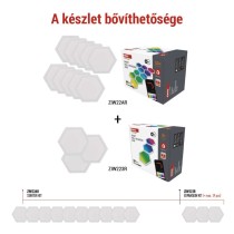 GoSmart LED-es lámpatest Hexagon, indító készlet, 10 rész, 19 W, RGBIC dimmelhető, WiFi