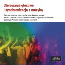 GoSmart Oprawa LED Lines biała, 9 części, 34 W, RGB, ściemnialna, WiFi