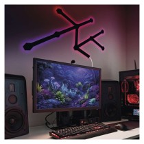 GoSmart LED svítidlo Lines černé, 9 dílů, 34 W, RGBIC stmívatelné, WiFi