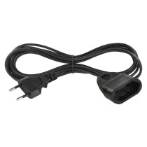 Hosszabbító 3 m / 1 aljzat / fekete / PVC / 0,75 mm2