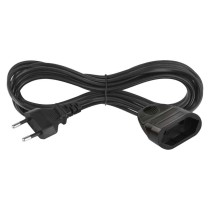 Hosszabbító 5 m / 1 aljzat / fekete / PVC / 0,75 mm2