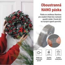 Oboustranná páska NANOGRID 19 mm / 3 m, transparentní