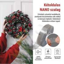  Kétoldalas NANOGRID szalag 19 mm / 3 m, átlátszó