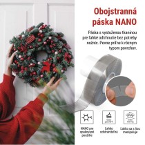  Dvojstranná NANOGRID páska 19 mm / 3 m, priehľadná