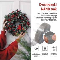  Dvostranski NANOGRID trak 19 mm / 3 m, prozoren