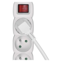 Przedłużacz 3 m / 5 gniazd / z wyłącznikiem / biały / PVC / 1,5 mm2