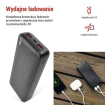 Powerbank EMOS AlphaQ3, 20 000 mAh, 22,5 W, czarny