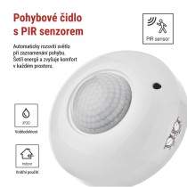 PIR senzor (pohybové čidlo) IP20 1200W, bílý