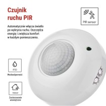 Czujnik ruchu PIR IP20 1200W biały