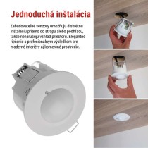 Mikrovlnný senzor (pohybové čidlo) IP20 1200W, biely