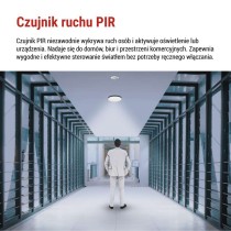 Czujnik ruchu PIR IP20 1200W biały