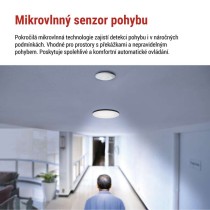 Mikrovlnný senzor (pohybové čidlo) IP20 2000W, bílý
