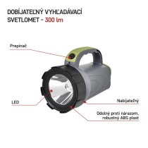 LED nabíjacie svietidlo P2311, 300 lm, 2400 mAh