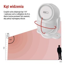 Alarm GoSmart IP‑126L GUARDIAN z czujnikiem ruchu, 6× czujników drzwi/okien, WiFi