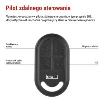 Alarm z czujnikiem ruchu EM‑125L PROTECTOR
