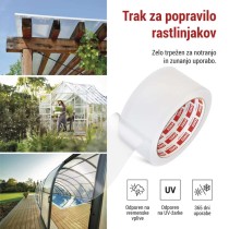 Lepilni trak za popravilo polikarbonata in stekla, 25 m × 50 mm, prozoren