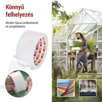 Javító ragasztószalag polikarbonáthoz és üveghez, 25 m × 50 mm, átlátszó