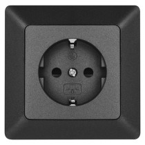 Steckdose SCHUKO, anthrazit