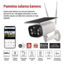 GoSmart Zunanja vrtljiva baterijska kamera IP-600 EYE z WiFi in solarnim panelom
