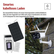 GoSmart Outdoor IP Kamera mit WiFi und Solarpanel IP-600 EYE, batteriebetrieben