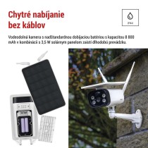 GoSmart Vonkajšia batériová kamera IP-600 EYE s WiFi a solárnym panelom
