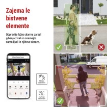 GoSmart Zunanja vrtljiva baterijska kamera IP-600 EYE z WiFi in solarnim panelom