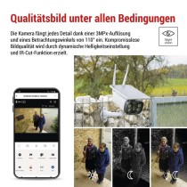 GoSmart Outdoor IP Kamera mit WiFi und Solarpanel IP-600 EYE, batteriebetrieben