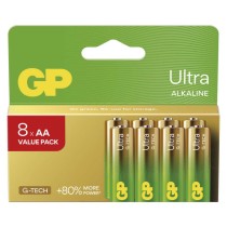 Alkalická baterie GP Ultra AA (LR6), 8 ks
