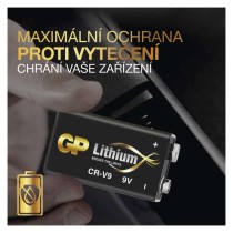 Lithiová baterie GP 9V (CR-V9), 1 ks